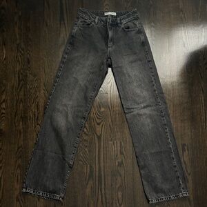 Garage Charcoal Straight Leg Jeans